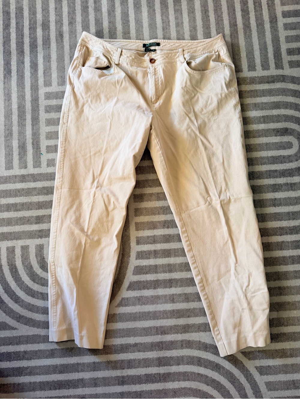 Ralph Lauren Cream Cropped Pants